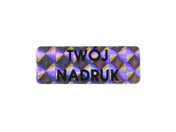 30x11mm hologram tetragon 250szt twój nadruk