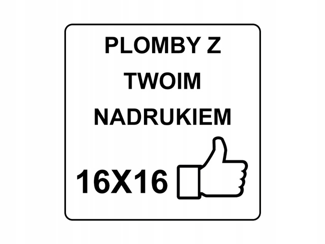 Plomby gwarancyjne stickery 16x16 folia rzw 250szt twój nadruk !