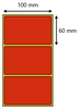 Etykieta termiczna czerwona 100x60 / 1000 szt / 40