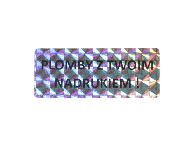 45x18mm hologram tetragon 250szt twój nadruk