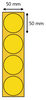 Etykieta termiczna fi50 żółta / 1000 szt / 40
