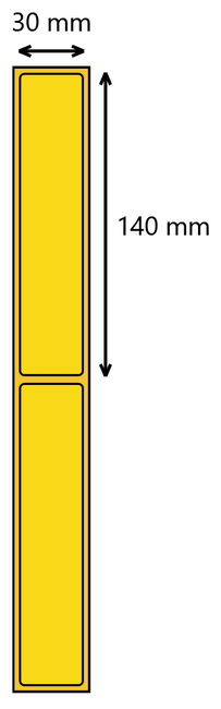 Etykieta termiczna 30x140 żółta / 500 szt / 40