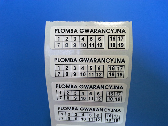 40x12mm pvc łamliwy 500szt twój nadruk