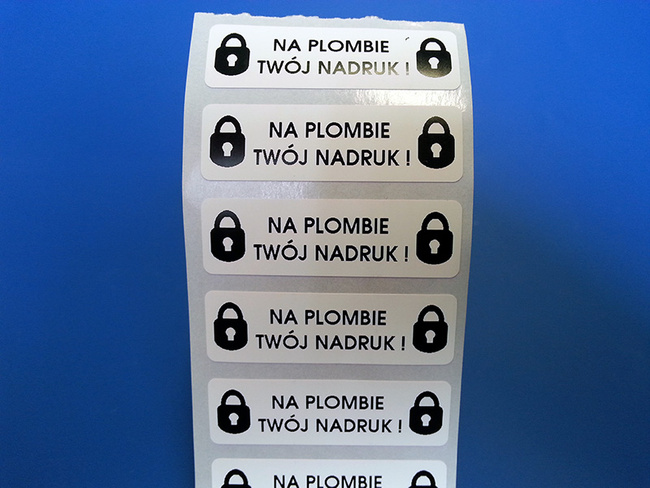 40x12mm pvc łamliwy 250szt twój nadruk