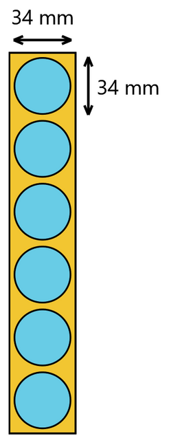 Etykieta termiczna fi34 niebieska / 2000 szt / 40