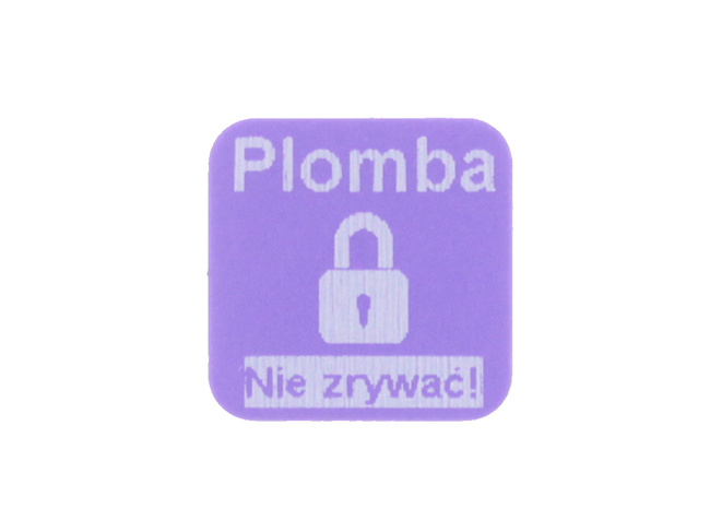 Plomba stickery 10x10 purpurowy void 1000szt twój nadruk !