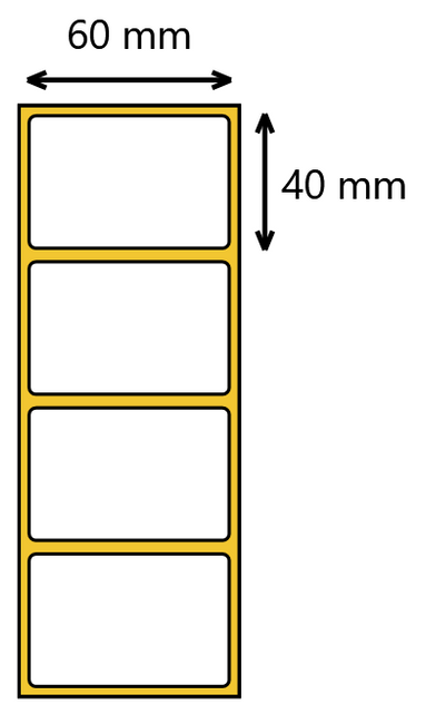 Etykieta termiczna 60x40 / 4500 / 76