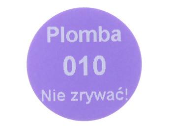 Plomby stickery fi30mm purpurowy void 500szt twój nadruk !