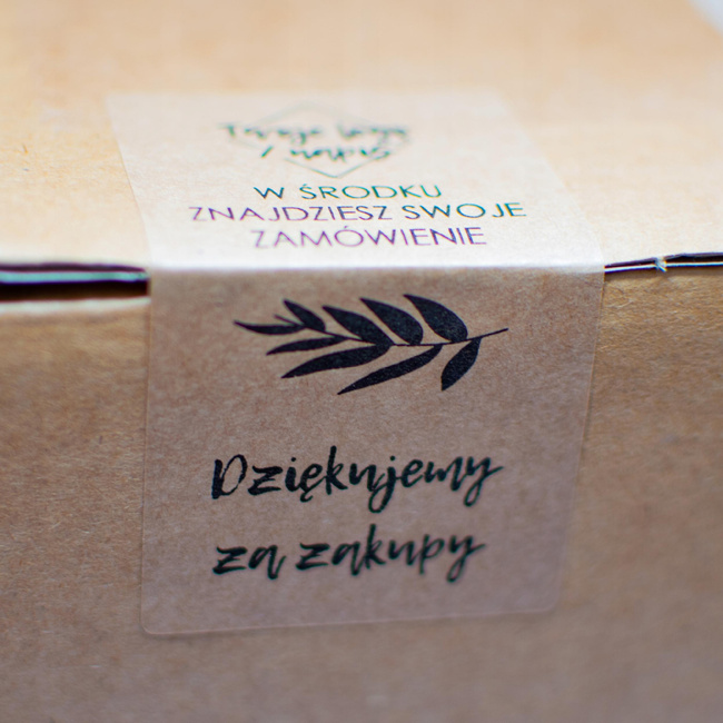 90x50 etykieta na paczkę kraft -  50 szt