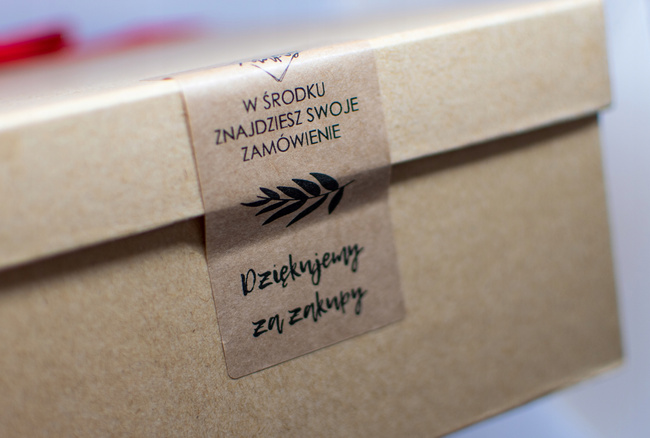 90x50 etykieta na paczkę kraft -  50 szt
