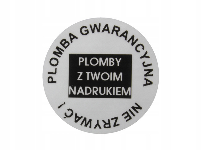 Plomby gwarancyjne fi40 void mat 1000szt twój nadruk !