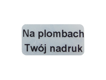 Naklejki serwisowe plomby 20x10 void mat 500szt twój nadruk !