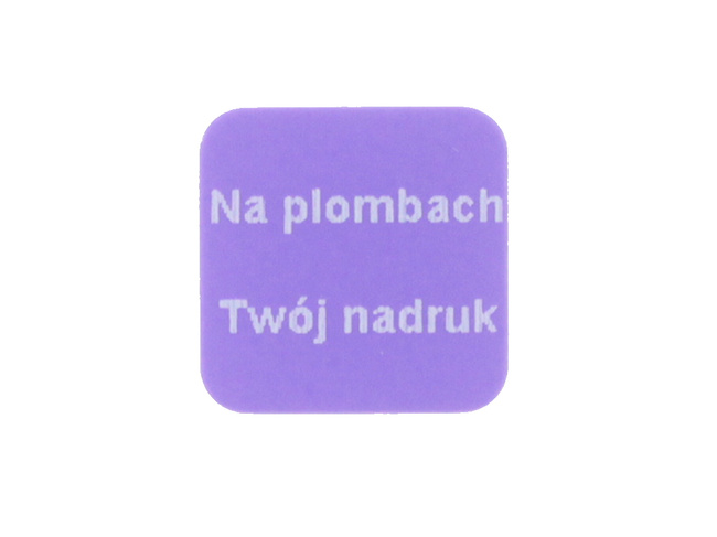 Plomba stickery 12x12 purpurowy void 1000 szt twój nadruk !