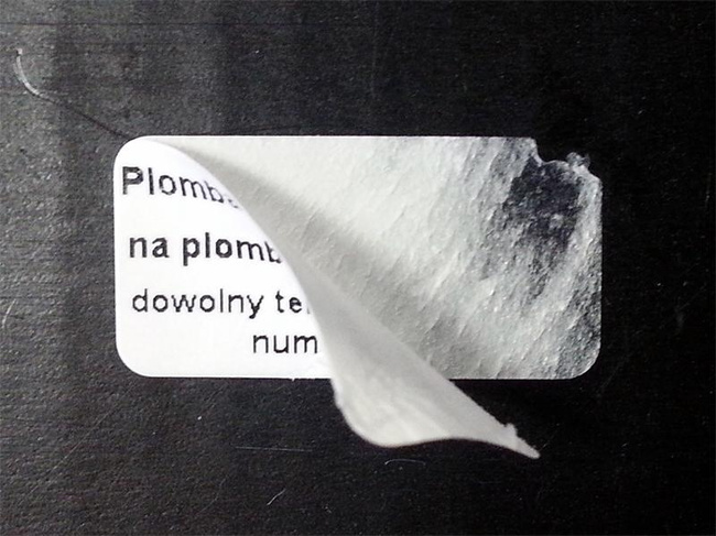 Plomby gwarancyjne stickery 20x10 nowość folia rzw 250szt twój nadruk !