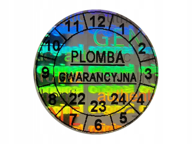 Plomby stickery fi40 hologram original 500szt twój nadruk !