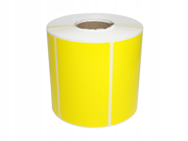 100x60 etykieta foliowa pp żółta / 1000 szt / 40