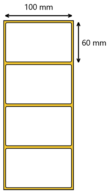 Etykieta termiczna 100x60 top / 1000 szt / 40
