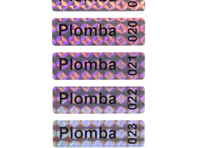 60x10mm hologram tetragon 1000szt twój nadruk