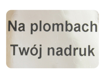 Plomby naklejki stickery 32x20 void lustrzany 250szt twój nadruk !