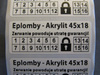 Plomby gwarancyjne 45x18 akrylit kruszące 250szt twój nadruk !