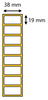 Etykieta termiczna 38x19 / 3000 szt / 40