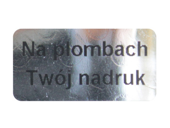 Plomby gwarancyjne stickery 20x10 void lustro 500szt twój nadruk !