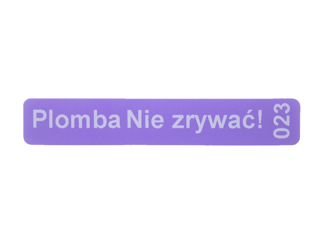 Plomba purpurowy void 60x10 250szt twój nadruk !