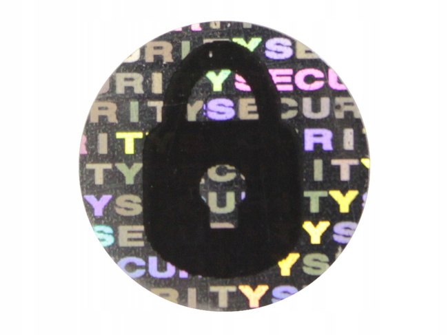 Plomby gwarancyjne sticker fi15mm hologram 250szt twój nadruk !