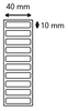 Etykieta foliowa 40x10 pp / 5000 szt / 40