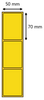 Etykieta termiczna 50x70 żółta / 1000 szt / 40