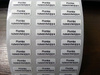 Plomby gwarancyjne stickery 15x5 folia rzw 250szt twój nadruk !