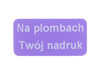 Plomba stickery 20x8 purpurowy void 250szt twój nadruk !