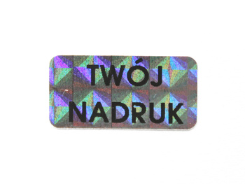 20x10mm hologram tetragon 250szt twój nadruk