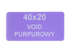Plomby serwisowe stickery 40x20 purpurowy 250szt twój nadruk !