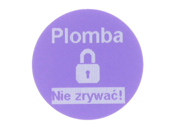 Plomba stickery fi20 mm purpurowy void 1000 szt twój nadruk !