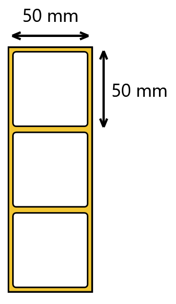 Etykieta termiczna 50x50 / 1000 szt / 40