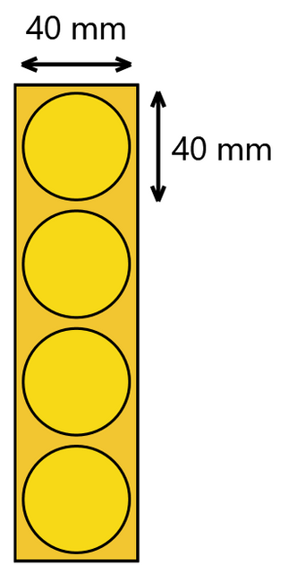 Etykieta termiczna fi40 żółta / 1000 szt / 40