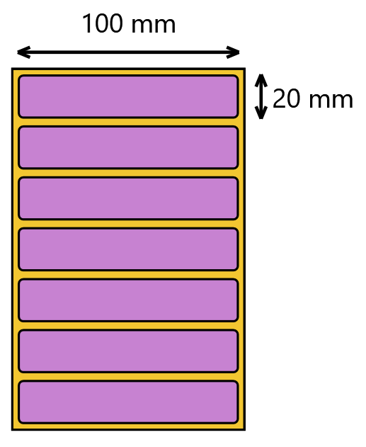 Etykieta termiczna 100x20 fioletowa / 3000 szt / 40