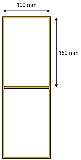 Etykieta foliowa 100x150 pp / 500 szt / 40