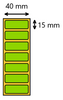 Etykieta termiczna 40x15 zielona / 4000 szt / 40