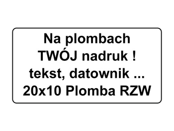 Plomby gwarancyjne 20x10 folia rzw 500 szt twój nadruk !