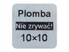 Plomby gwarancyjne stickery 10x10 void mat 1000szt twój nadruk !