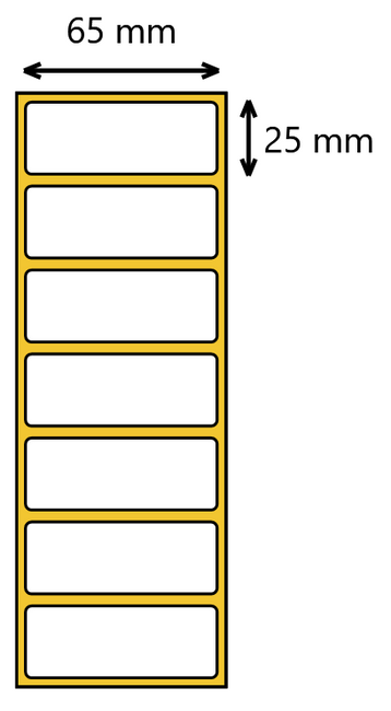 Etykieta termiczna 65x25 / 2000 szt / 40
