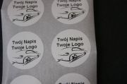 Fi20mm akrylit kruszący 1000szt plomby gwarancyjne stickery twój nadruk !
