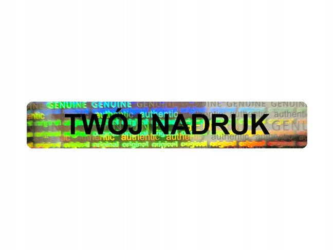 Plomby stickery 70x12 hologram original 250szt twój nadruk !