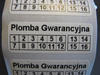Plomby gwarancyjne 40x12 akrylit kruszące 500szt twój nadruk !