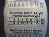 Plomby gwarancyjne 30x11 akrylit kruszące 1000szt twój nadruk !
