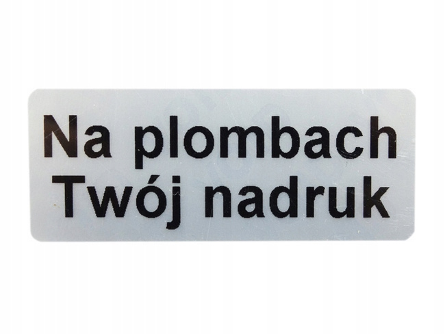 Plomby gwarancyjne stickery 40x20 void mat 500 szt twój nadruk !