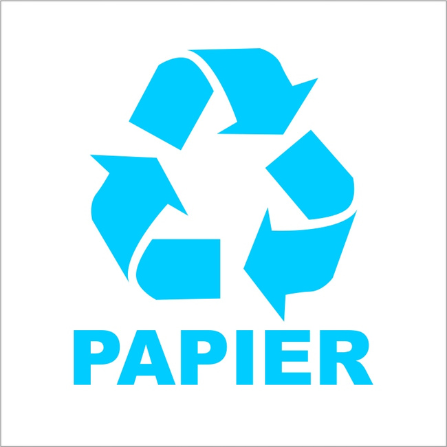 Naklejka foliowa 150x150 segregacja odpadów - papier