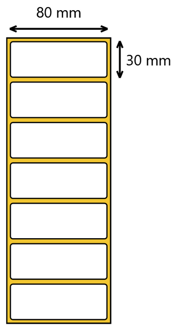 Etykieta termiczna 80x30 / 2000 szt / 40
